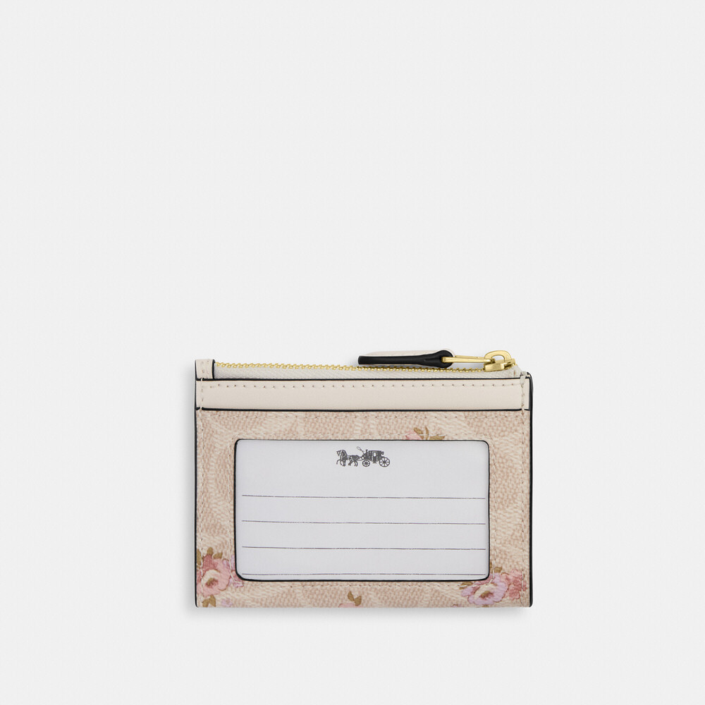 Coach 🆕 Mini Skinny Id Case In Signature Canvas With Floral Print - Picture 4 of 6
